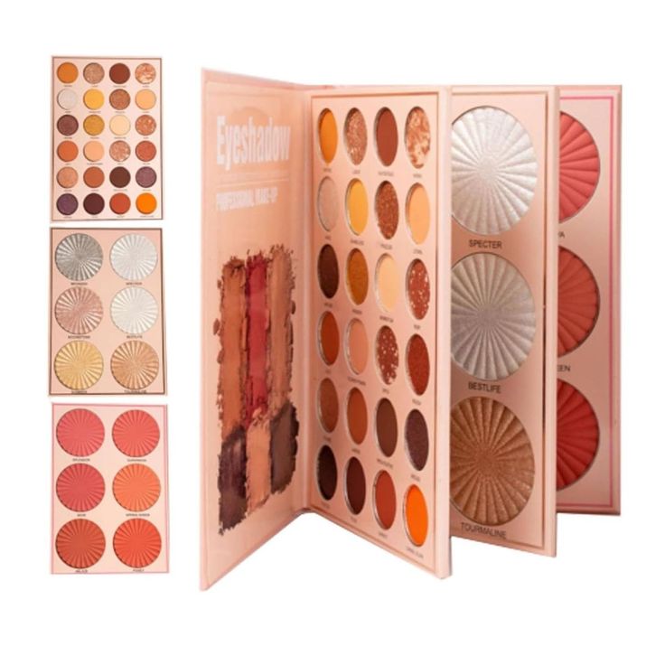 Eye Shadow & Highlighter Makeup Book Palette