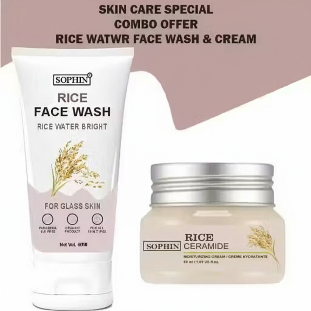 Rice Skin Whitening Cream & Facewash