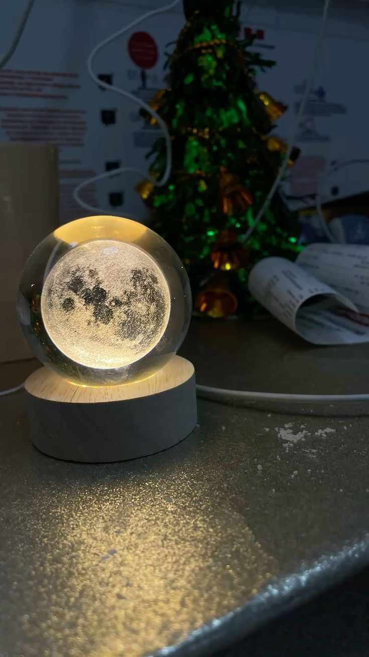 Luminous Moon Crystal Lamp