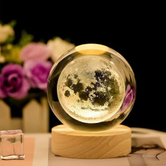 Luminous Moon Crystal Lamp