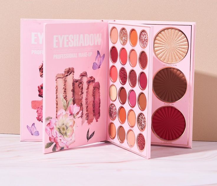 Eye Shadow & Highlighter Makeup Book Palette