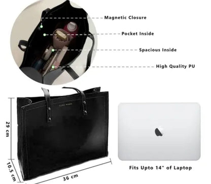 Black Tote Office Bag
